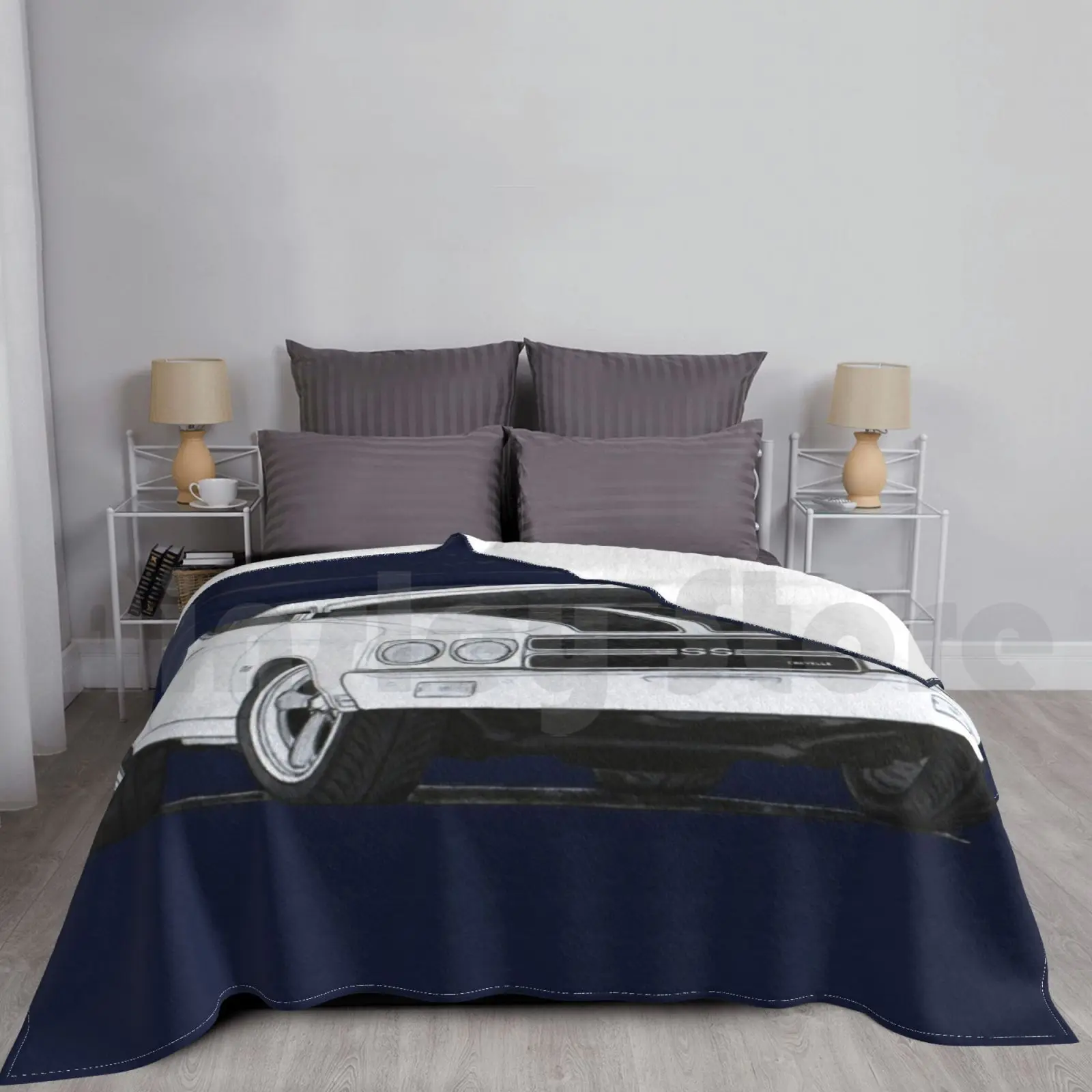 

70 Chevelle Ss рисунок на одеяле для дивана кровати путешествия Chevy Chevelle 70 1970 мышечный автомобиль классический автомобиль