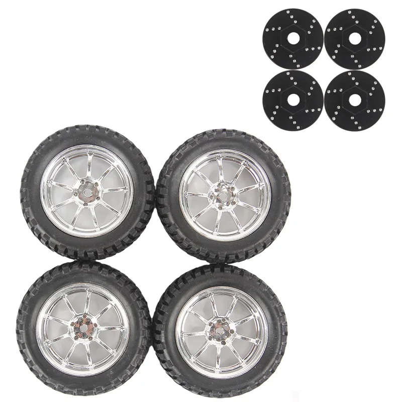 

Rubber Tire Tyre Wheel with 5MM to 12MM Adapter Brake Disc Caliper for WPL C24 B14 MN D90 MN99S RC Car Upgrade Parts