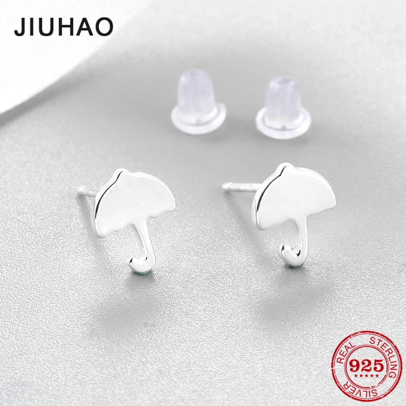 Романтические серьги-гвоздики в форме зонтика из стерлингового серебра 925 пробы