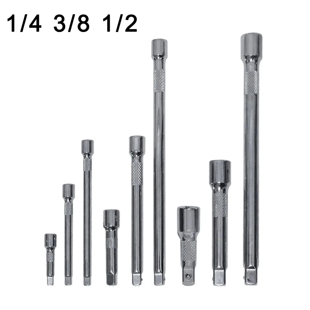 

Socket Ratchet Wrench Extension Bar 1/4 3/8 1/2 50 75 100 125 150 250mm Connecting Rod Socket Wrench Extender Long Bar Sleeve