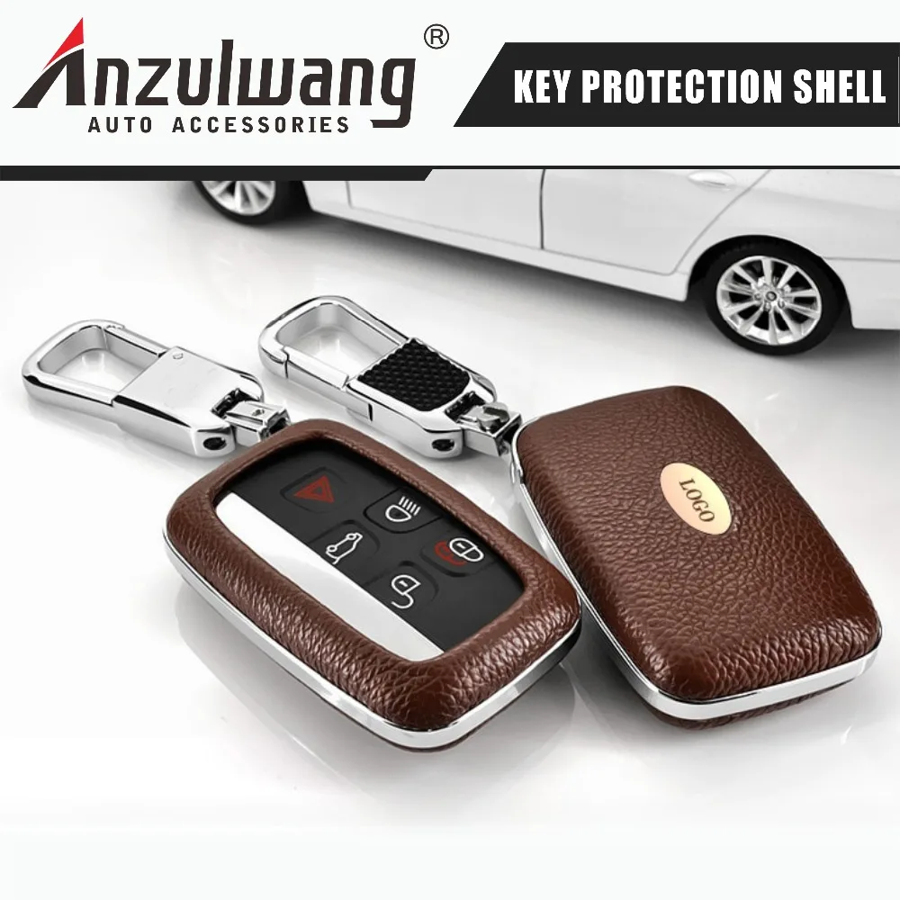 ANZULWANG 2017 новые кожаные чехлы для ключей Land Rover дальномер Aurora Freelander 2 found 4 Jaguar пульт