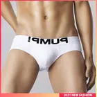 Мужские трусы бикини с U-образной формы, черные удобные брифы из хлопка, сексуальное нижнее белье для мужчин, гей-трусы, 2021