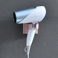 1pcs white pink blue bathroom punch free hair dryer shelf strong self adhesive wall mounted storage shelf