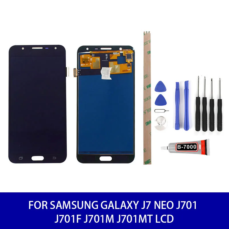 Регулируемая яркость для samsung Galaxy J7 Neo J701 J701F J701M J701MT ЖК дисплей сенсорный