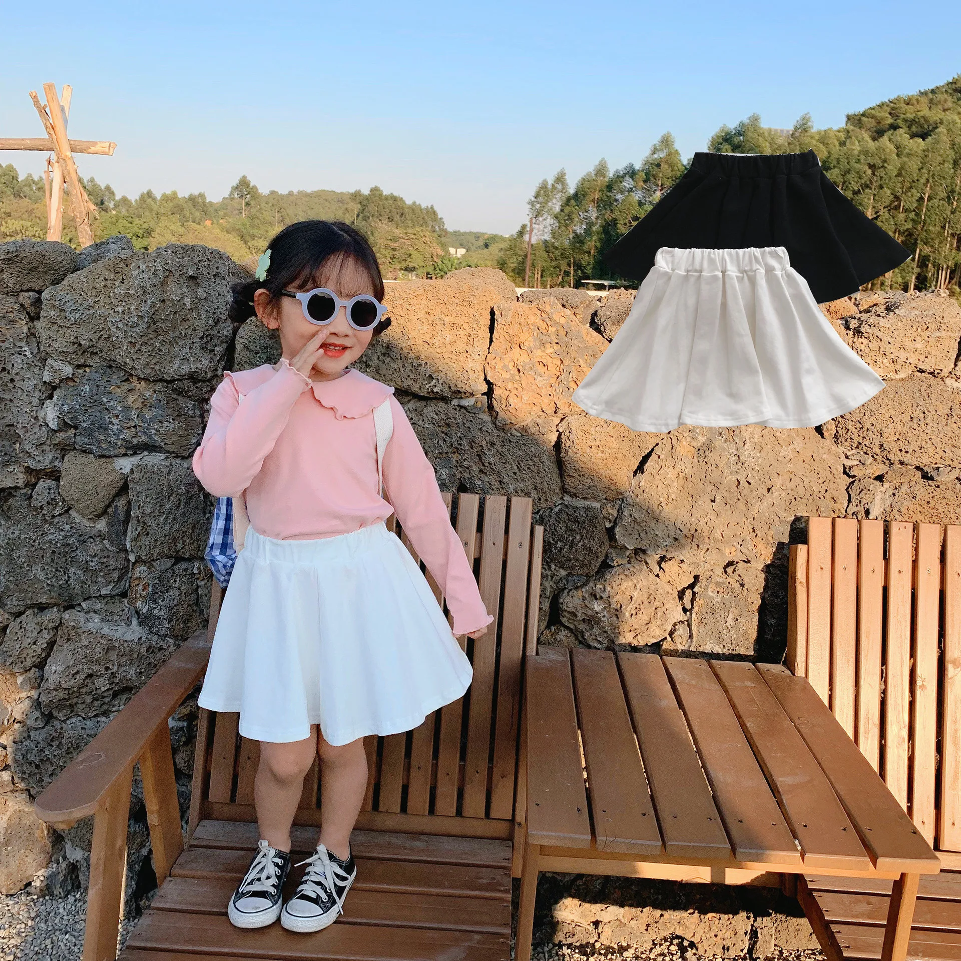 Одежда для маленьких девочек детская юбка весна 2020 новый комплект большая белая