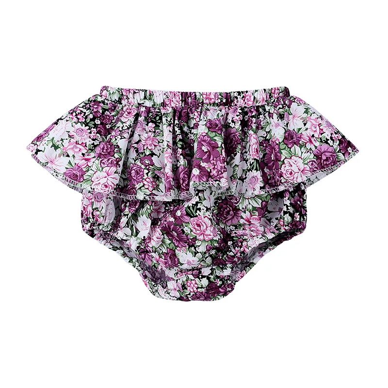 

Little Girls Shorts Summer Plaid Pattern Triangle Shaped Multi-Layer Elastic Band Design Bottoms Short Triangle Shape Trouser