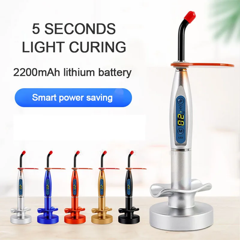 

LED Curing Light Lamp Machine Resin Cure Dental Curing Lamp Solidify Polymer Based Restorative Materials Dental Equipment