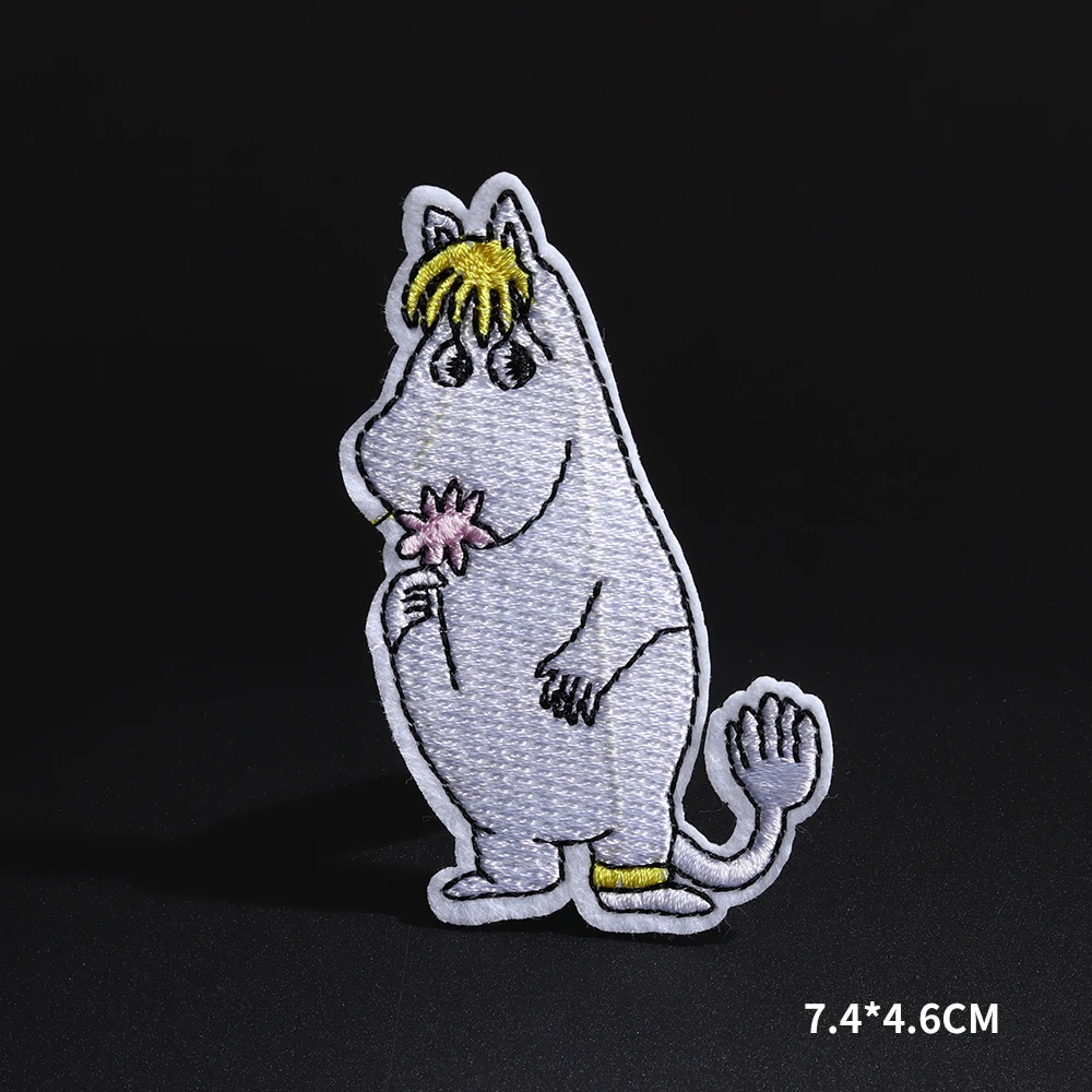 

Cartoon Hippopotamus Kawaii Animal Horse Dog Embroidered Iron On Garments Jeans Appliques DIY Jeans Motif Badge Patches