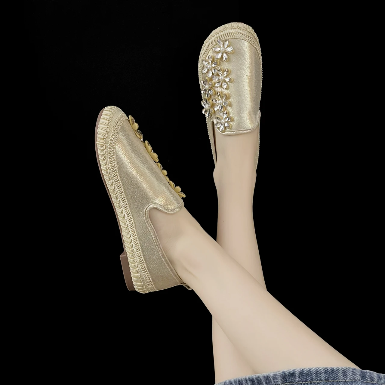 

Single Shoe Women's Summer 2021 New Versatile Doudou Shoes Flat Bottom Fashion One Foot Women's Shoes Breathable Shoes Woman