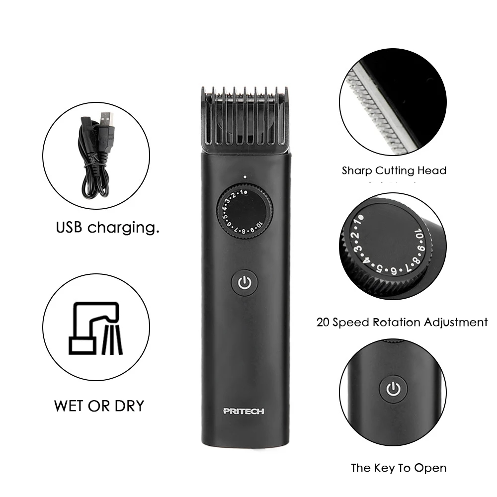 

2021 Trimmer Barber Hair Clipper Cordless Hair Cutting Machine Silent Shaving Machine Wireless Electric Razor Men Shaver
