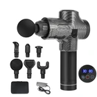 Массажный пистолет, Электрический перкуссионный Массажер для расслабления мышц и снятия боли, 30 скоростей, портативный прибор с чехлом и ЖК-дисплеем, фасциевый пистолет