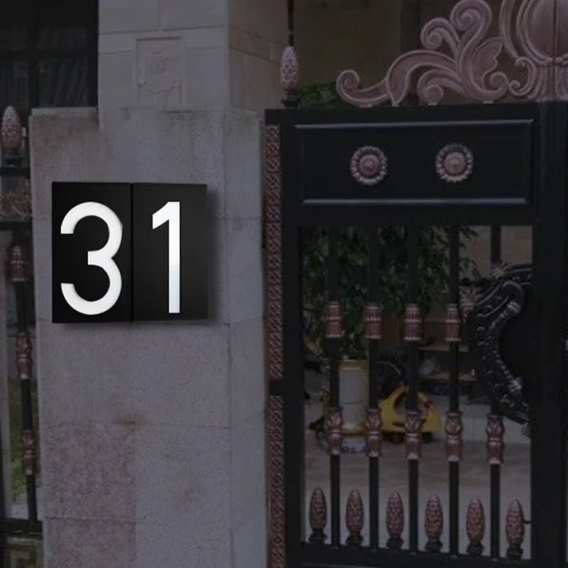 

New House Number Light LED Solar Night Light House Outdoor Numbers Plaque Solar Powered Lamp Sign For Garden Yard Drop Shipping