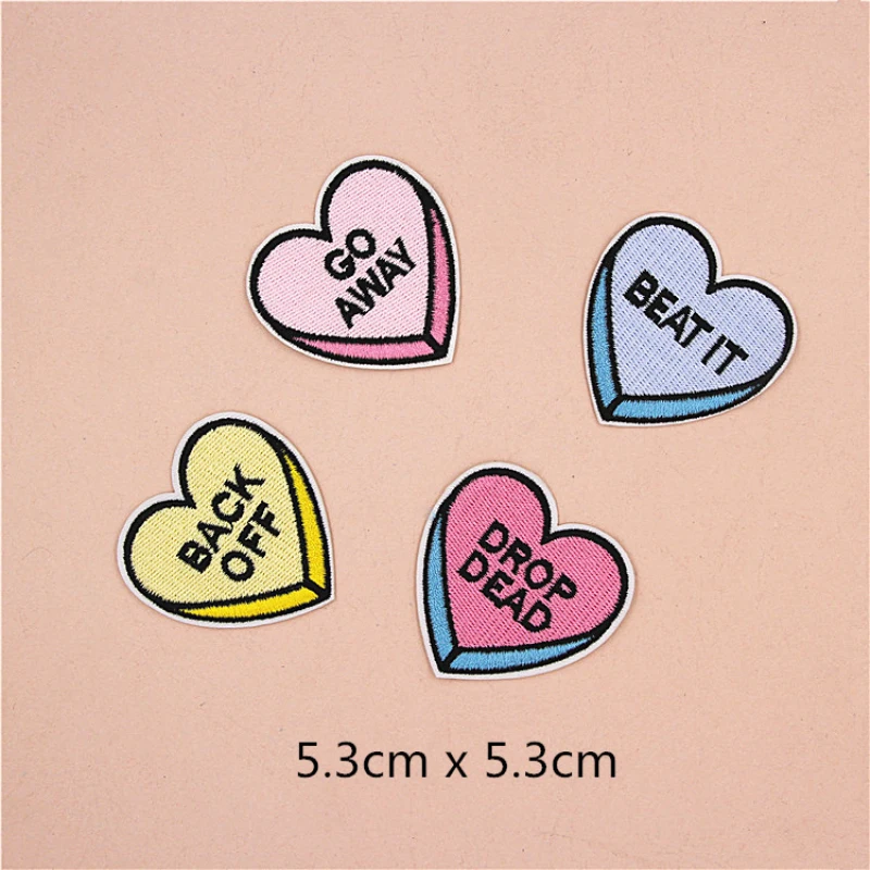 12 шт микс сердце узор вышитые железные Лоскутные значки для сумок шляпа кепки