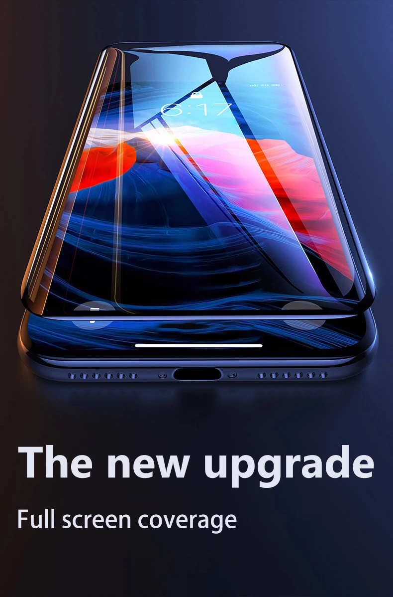 Защитное стекло с изогнутыми краями 11D закаленное для защиты экрана iPhone 11 11Pro