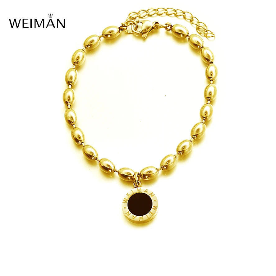 WEIMAN Роскошные брендовые цветные круглые черные эмалированные браслеты с