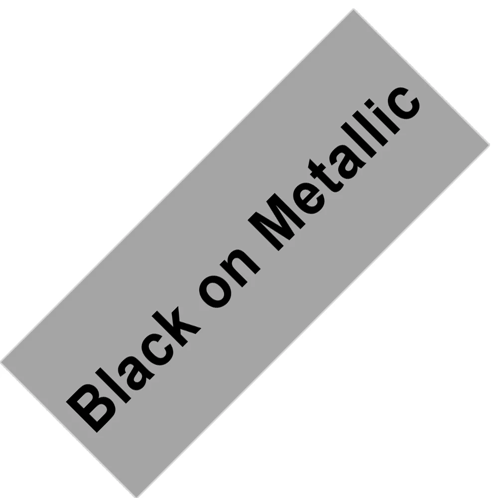 Black on Metallic Fimax 1 шт. 18482 18484 18483 черный на белом 12 мм Rhino IND перманентные полиэфирные Ленточные этикетки от Dymo производитель промышленных этикеток Rhino 4200 - Цвет: Black on Metallic