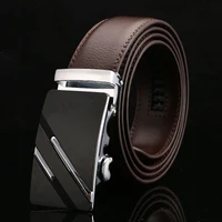 2020 high quality designer belts mens genuine leather belt brown automatic buckle waist strap business male belt