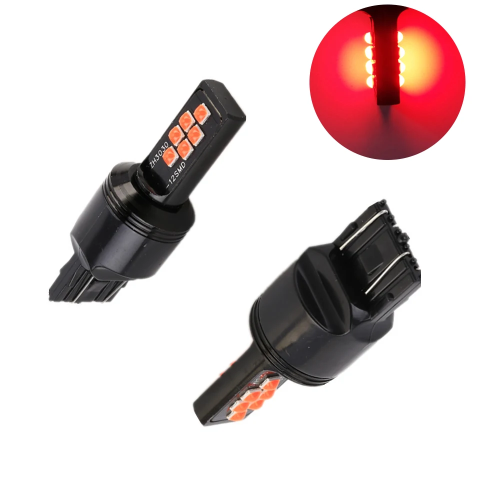 Светодиодные лампы T20 7440 W21W P21/5W новые светодиодные 3030 12smd CanBus 1156 BA15S P21W BAU15S PY21W 1157