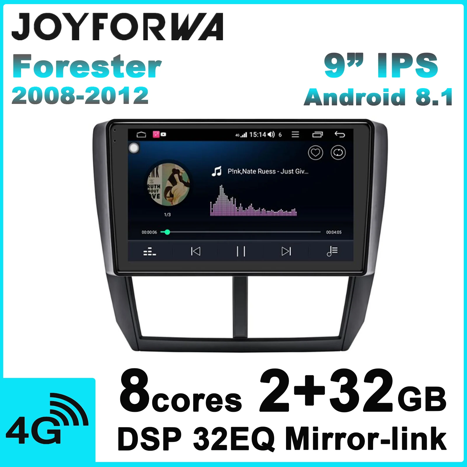DSP 9 &quotAndroid 8 1 Автомобильный мультимедийный радио для Subaru Forester 2008 2012 gps SPDIF сабвуфер