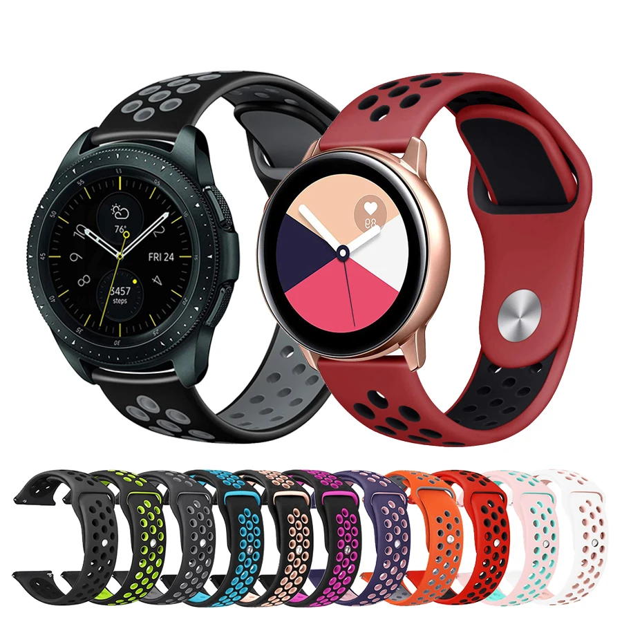 Samsung Galaxy Watch 42 мм двухцветные часы 20 ремешок Huami Meter Молодежная версия Bip браслет