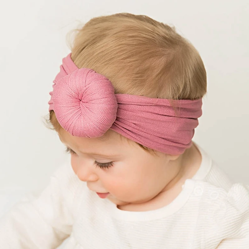 Пончик нейлоновая Детская повязка на голову эластичная для новорожденных мягкие