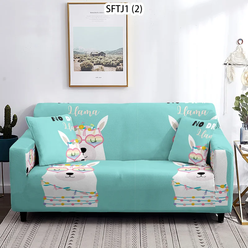 

Базовый чехол для дивана с мультипликационными животными, альпака, чехол для трехместного дивана, чехлы для диванов с длинным стулом, чехлы ...