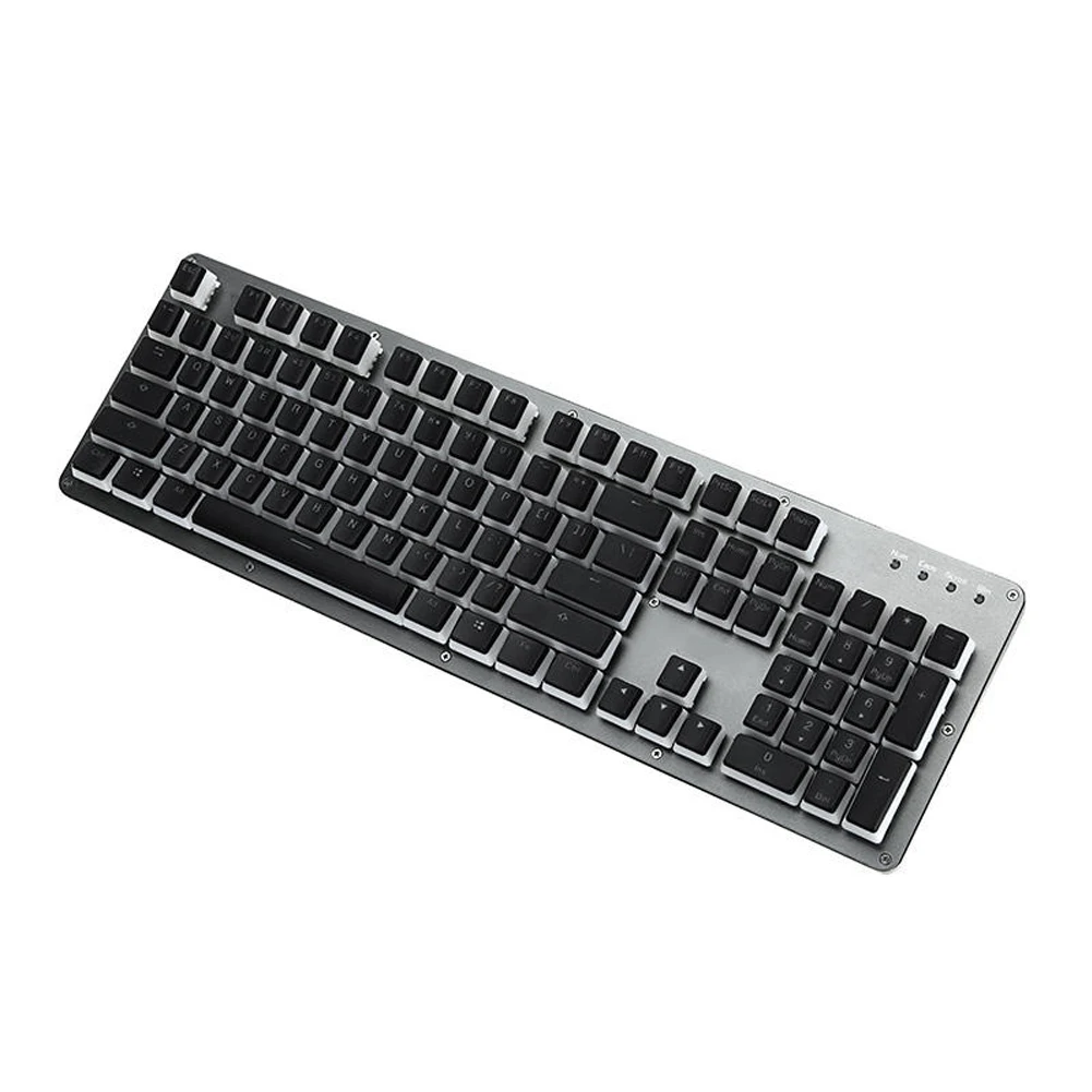 104 клавишная механическая клавиатура декоративная двухцветная полупрозрачная