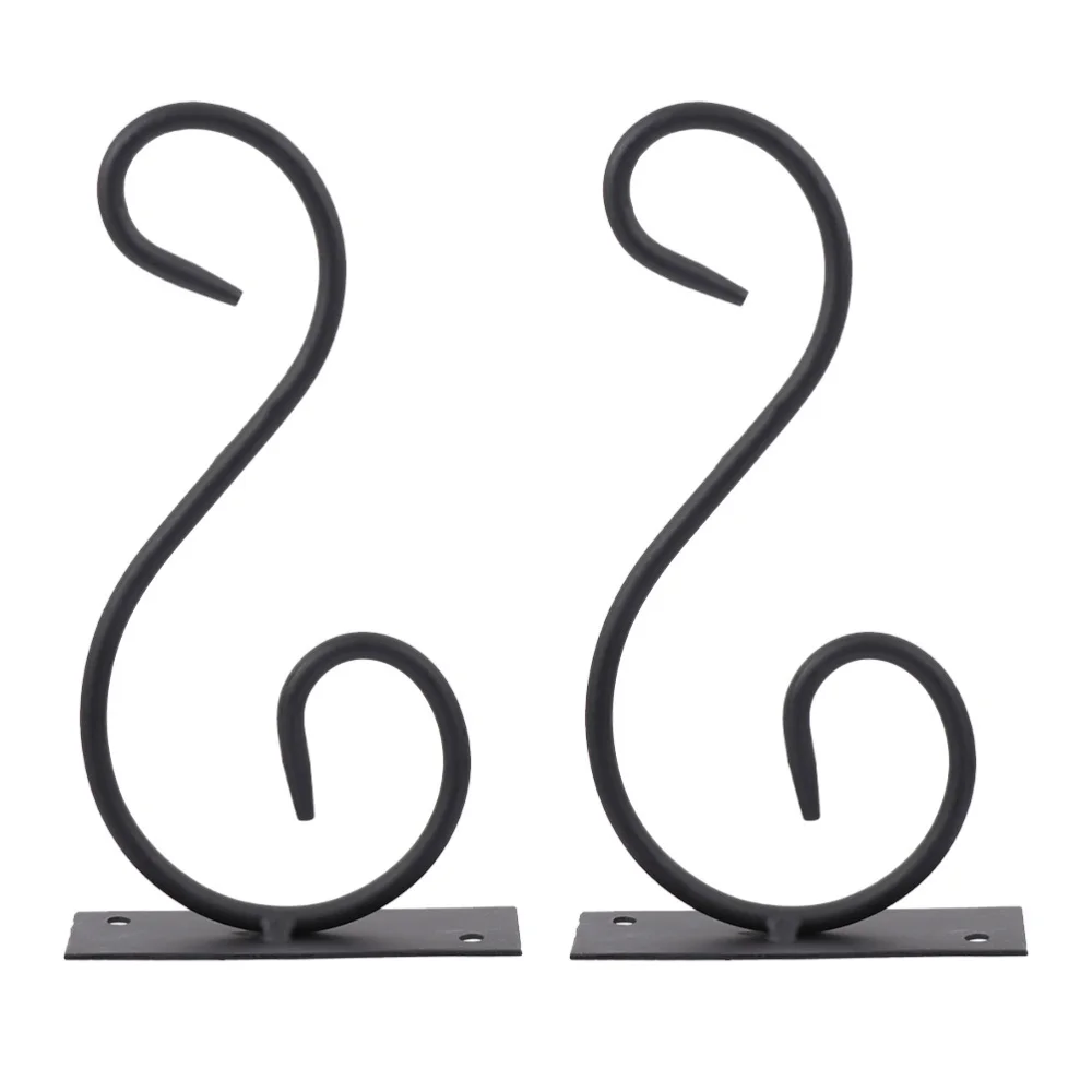 

2Pcs Hanging Plant Basket Planter Flower Pot Wall Hook Hanger Decorative Holder