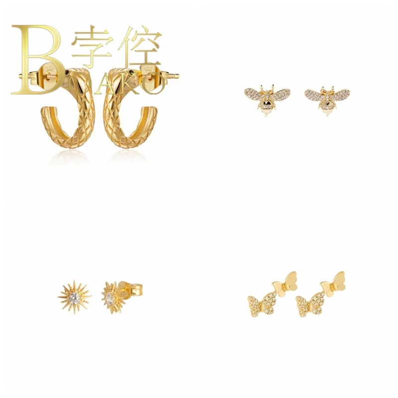 

BOAKO Snake Shape Earrings For Woman Piercing 925 Sterling Silver Stud Earrings Luxury Jewelry Pendientes Brincos #9.1