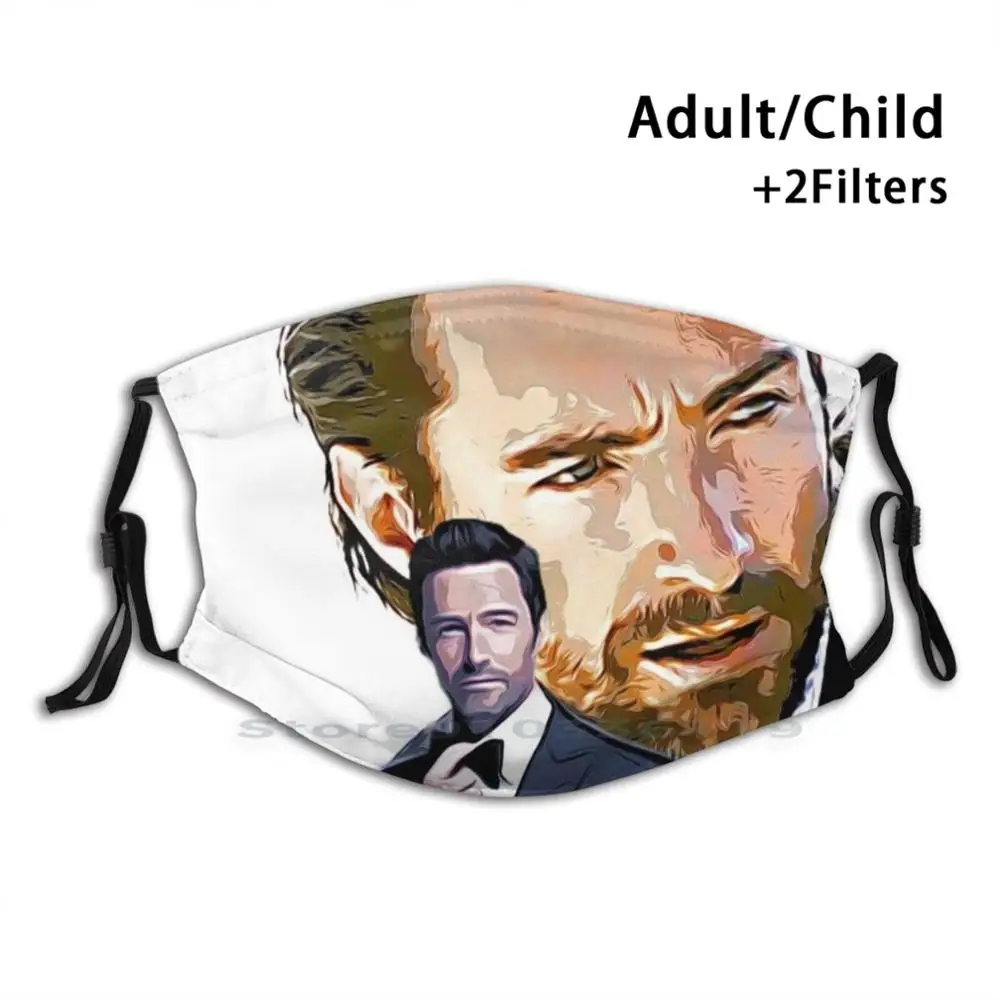 

Mr Jackman многоразовый фильтр Pm2.5 DIY маска для рта для детей Hugh Jackman