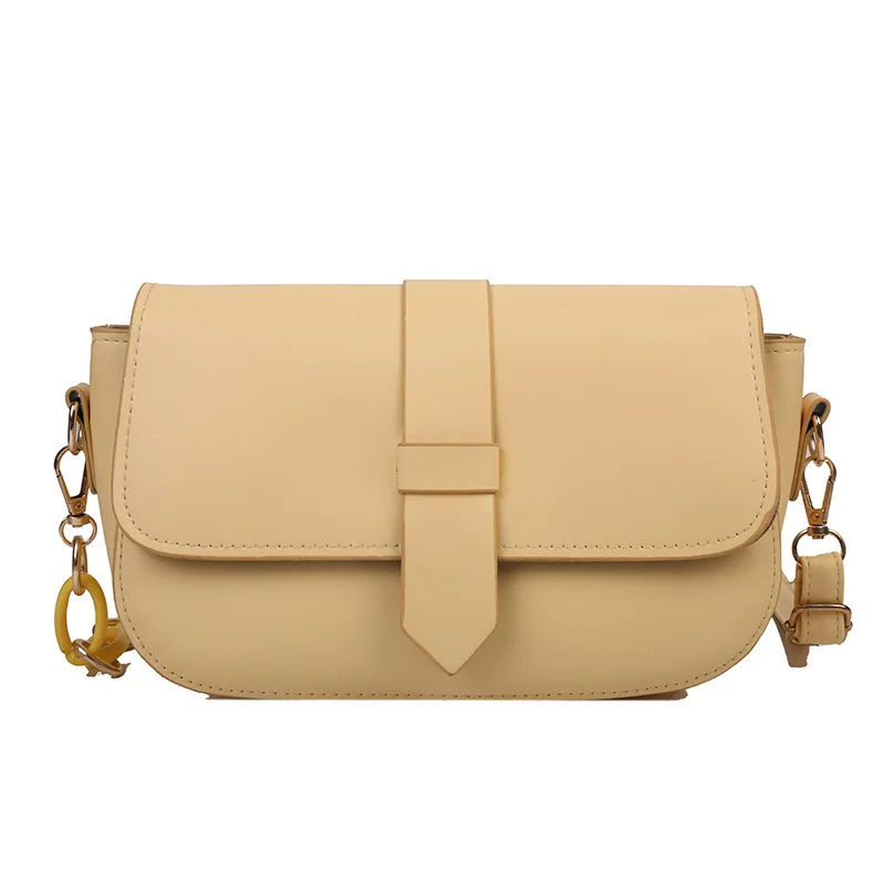 

Retro Textured Crossbody Bag Women's 2021 New Simple Shoulder Bag Pure Color Trendy Small Square Bag