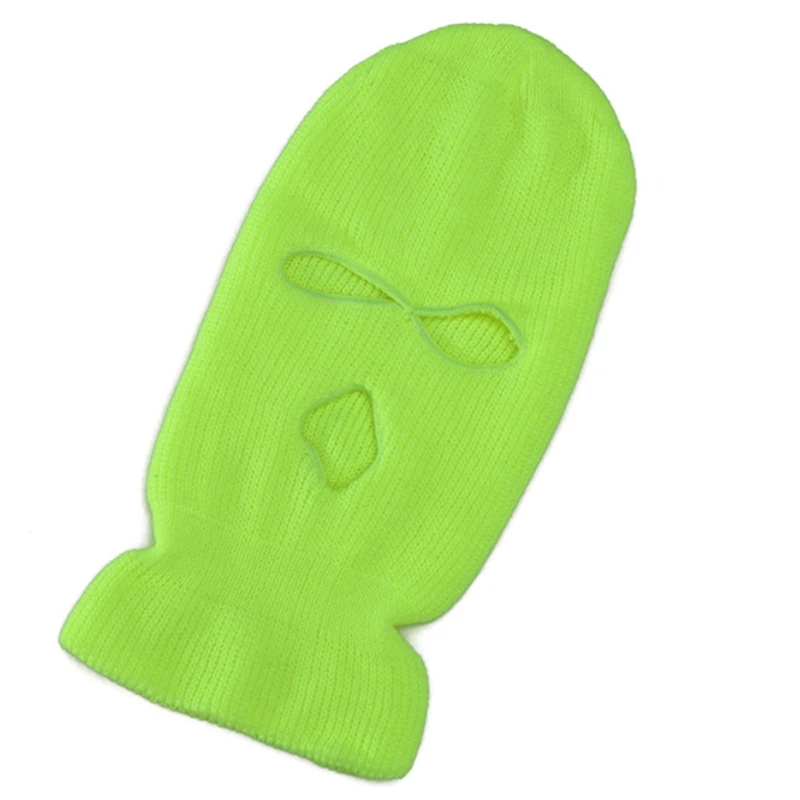Маска Балаклава для мужчин и женщин неоновая однотонная Вязаная Зимняя Теплая
