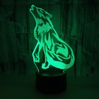 3d lamp animal wolf moon led color changing battery powered nightlight for room decor cool led night light dropshipping