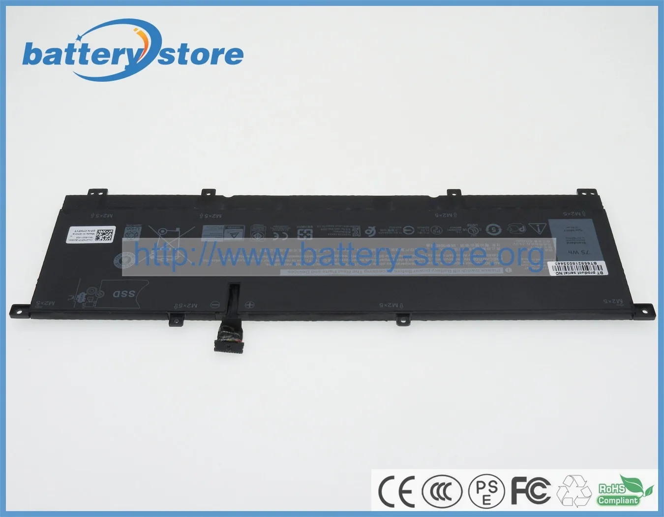 Бесплатная доставка 11 4 в 6580 мАч 75 Вт Подлинная батарея 8N0T7 для Dell XPS 9575 2-в-1 DELL Precision