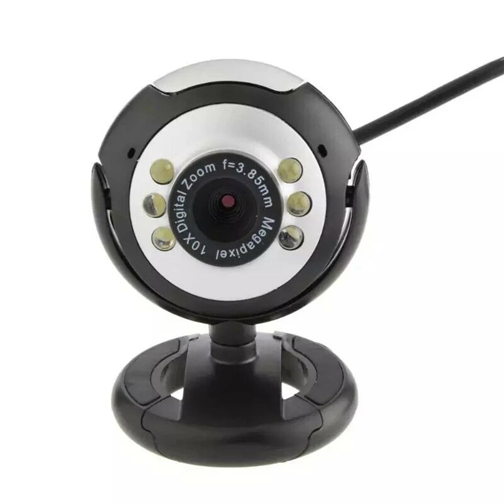 

USB 50MP HD 6 LED Webcam Camera Night Vision With MIC Cam Desktop PC Laptop