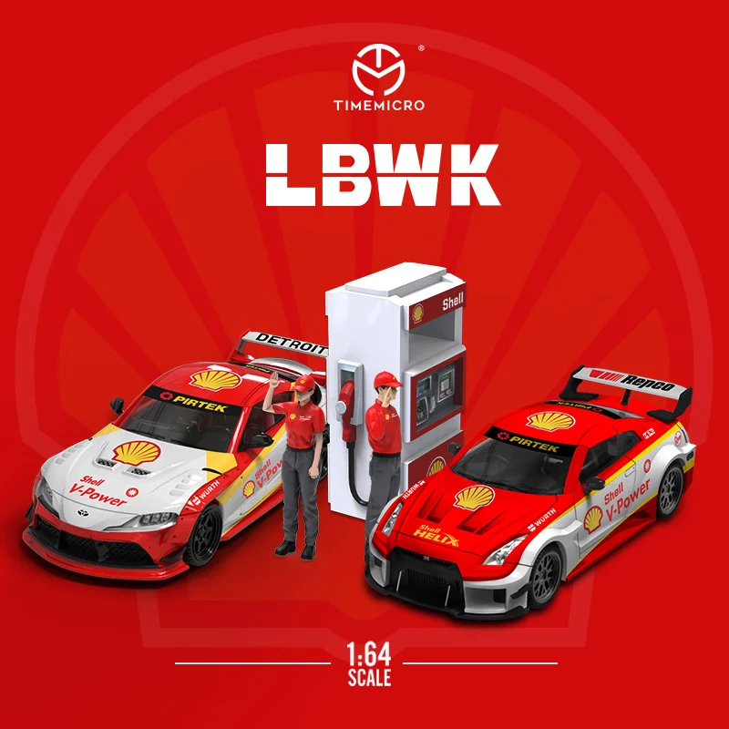 Заправочная Станция Time Micro TM 1:64 GTR SUPRA Shell аксессуары для кукол сцена Коллекционная
