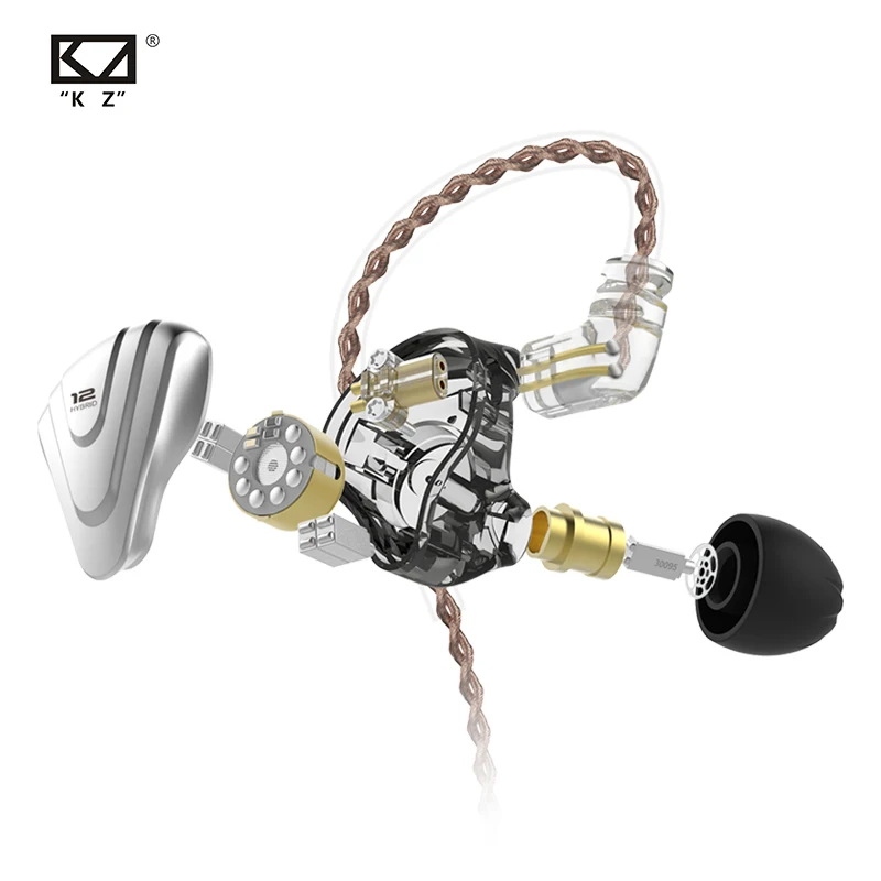 Наушники-вкладыши KZ ZSX 5BA + 1DD гибридные с 12 драйверами | Электроника