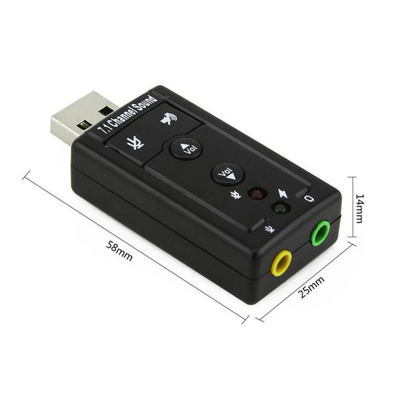 Oppselve External USB Virtual 7.1 Channel 3D Speaker Audio Microphone Sound Card Mic Adapter 3.5mm Jack Stereo Headset Converter | Мобильные