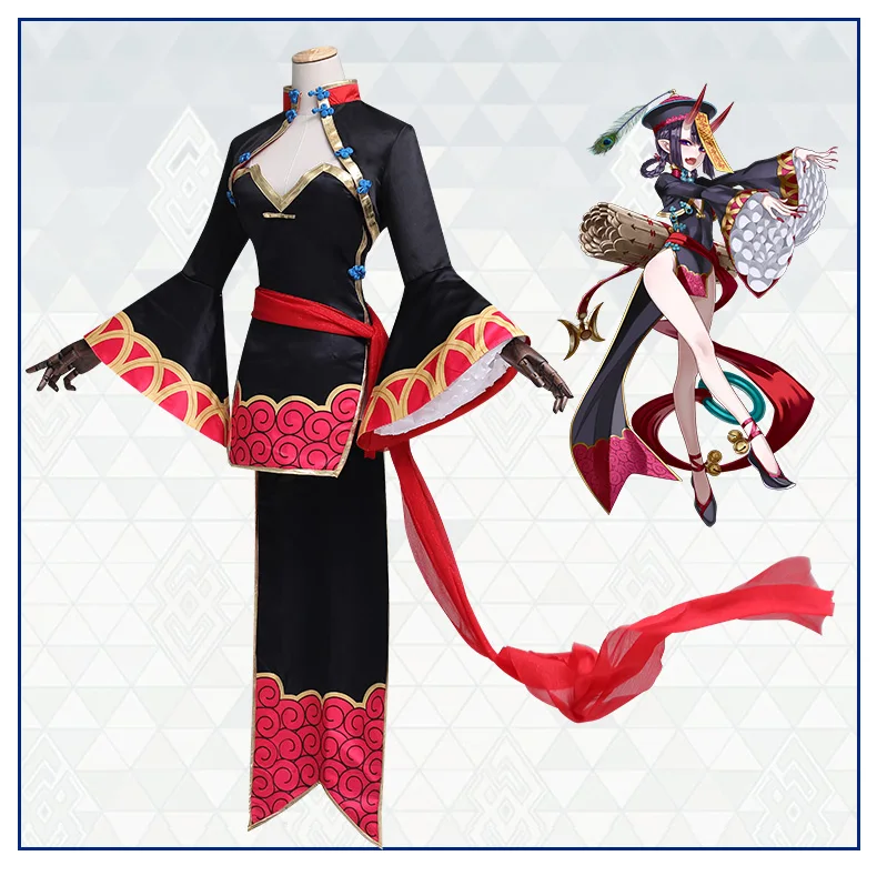 Игры Fate Shuten douji карнавальный костюм судьба Grand женский Чонсам зомби Костюм для