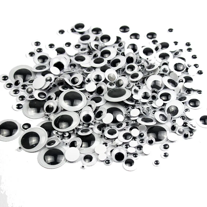 

200pcs Self-adhesive Googly Wiggle Eyes for DIY Scrapbooking Crafts Projects DIY Dolls Accessories Eyes Handmade Toys GYH