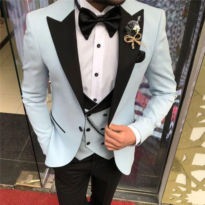 Последние 3 штуки жениха Свадебные Мужские костюмы мужские terno masculino смокинг de