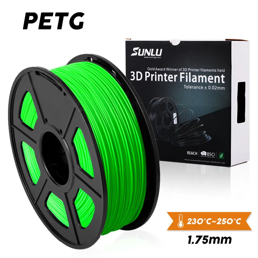 Нить для 3d принтера PETG, 1,75 мм, 1 кг/фунтов, катушка черного цвета, быстрая, полноцветная Новинка, материал для принтера PETG, для самостоятельной Печати подарков