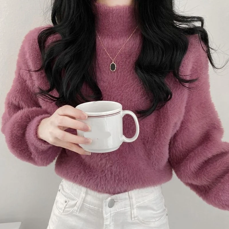 RICININA зимний свитер для женщин шерстяные Джемперы девушек с длинным рукавом