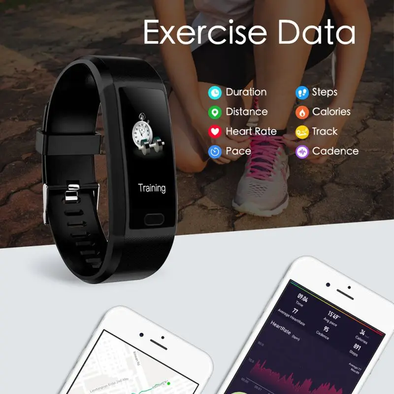 118 PLUS мужские умные часы спортивные фитнес трекер монитор сердечного ритма