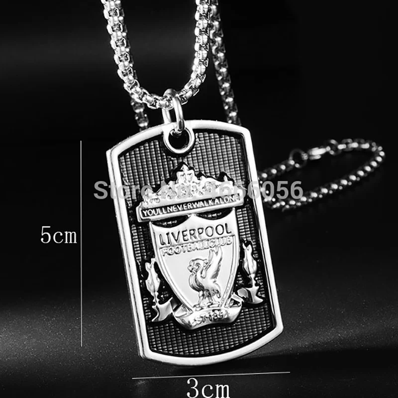 Ожерелье MINCN Liverpool, ожерелье в стиле хип-хоп, мужское ожерелье из нержавеющей стали, Футбольная чашка, щит, Ливерпуль, аксессуары, хип-хоп трофей, кулон