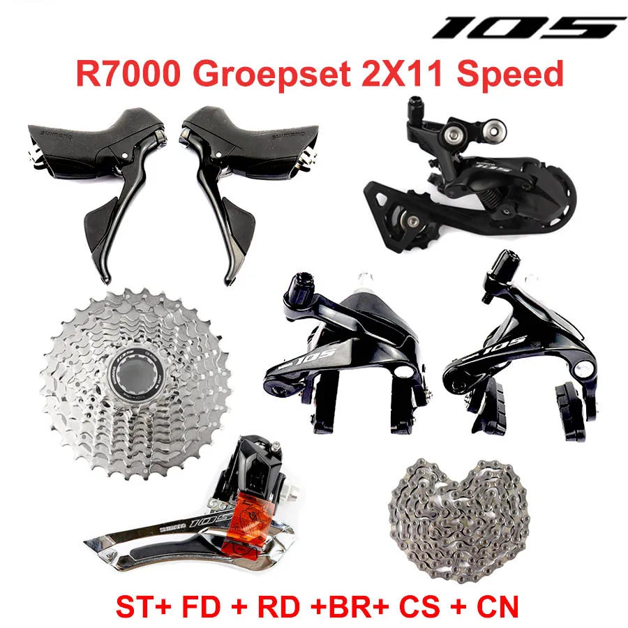 

Shimano R7000 Groupset 105 R7000 Derailleurs ROAD Bicycle ST+FD+RD+BR+CS+CN Front REAR Derailleur SS GS 11-28T 11-30T 11-32T
