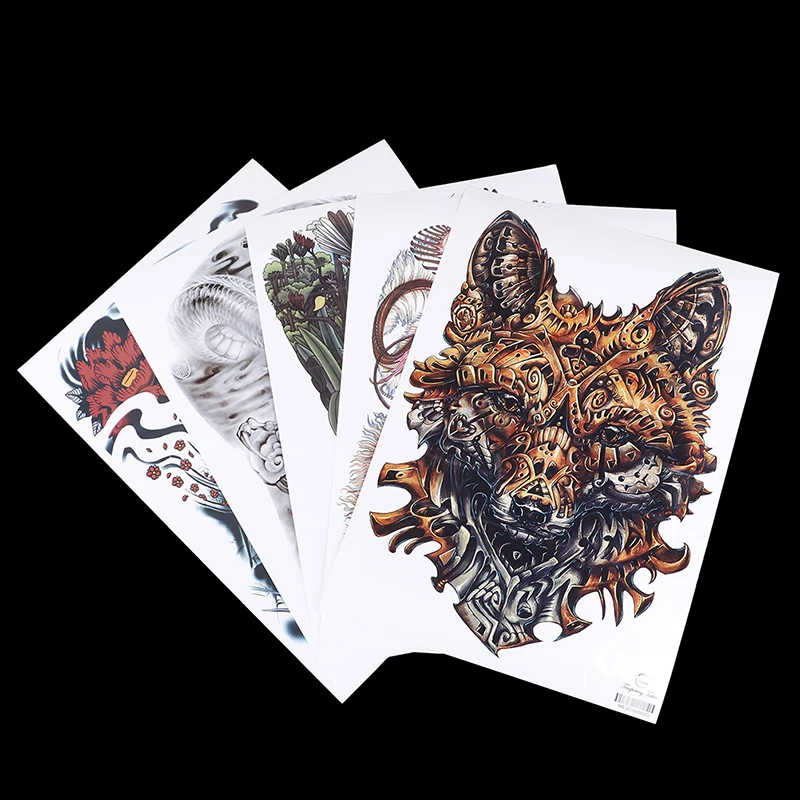 

1 лист, водостойкая тату-наклейка на грудь, волк, тигр, дракон