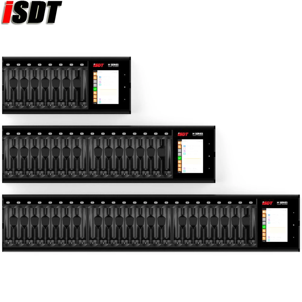 Многоканальное быстрое зарядное устройство ISDT N8 N16 N24 5-12 в AA/AAA с 3 5-дюймовым