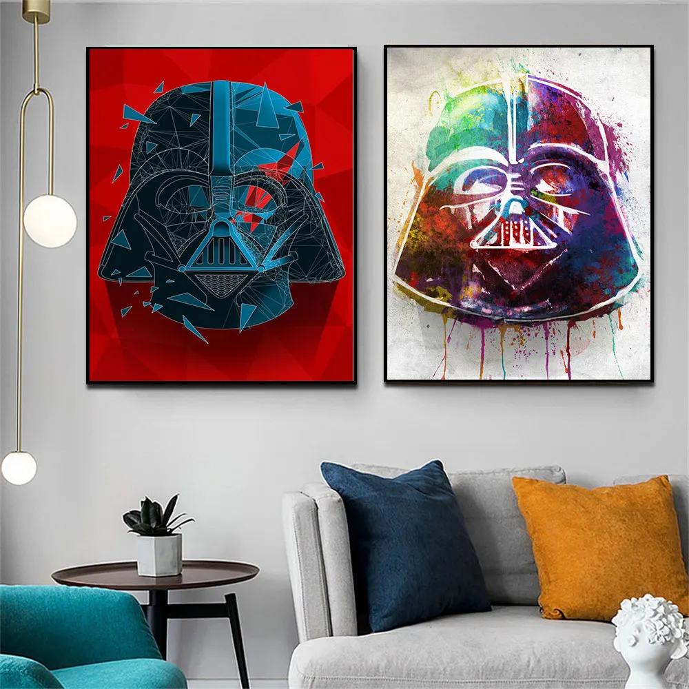 

Disney Printing Canvas Paintings Movie Star Wars Darth Vader Poster and Print Wall Art Picture For Living Room Decoration