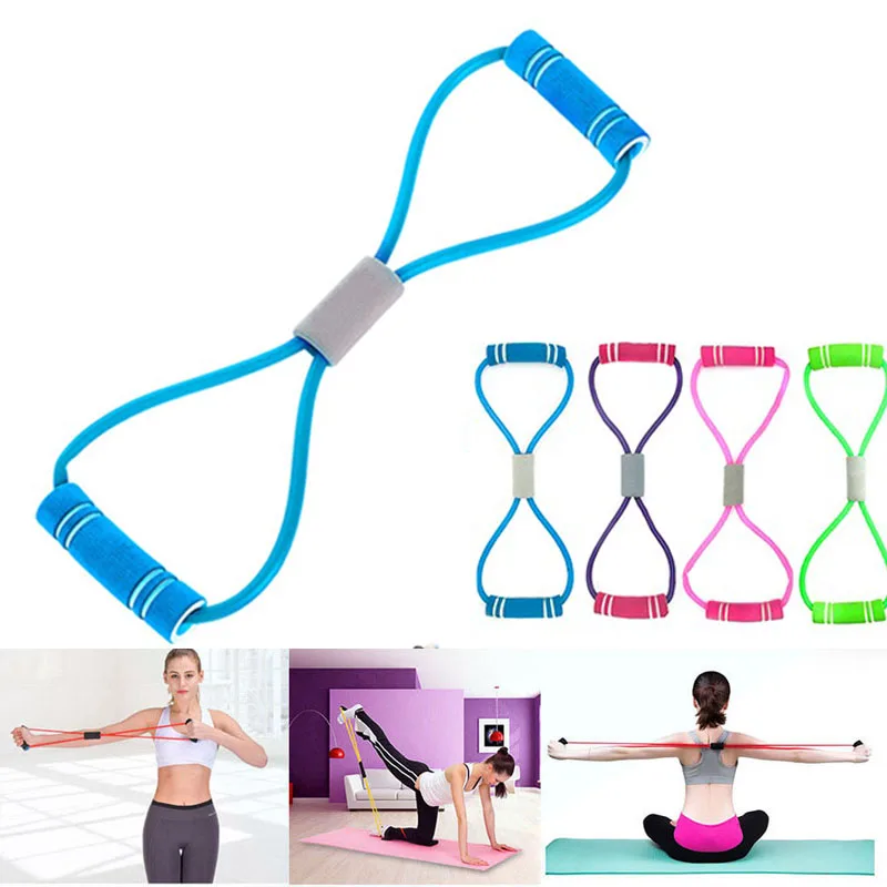 

8 Word Fitness Yoga Gum Resistance Rubber Bands Fitness Elastic Band Fitness Equipment Expander Workout Gym Exercise Train